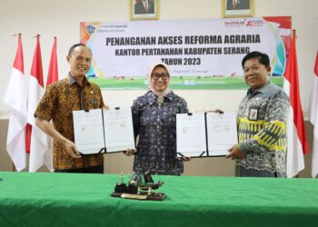 Tingkatkan Perekonomian Masyarakat, BPN dan Pemkab Serang Teken Kerjasama