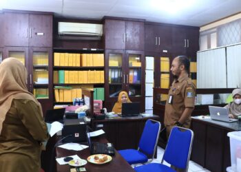 Sidak, BKPSDM Pastikan Pegawai Pemkab Serang 100 Persen Masuk Kerja