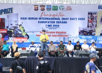 May Day 2024, Sekda Ajak Buruh Jaga Investasi di Kabupaten Serang