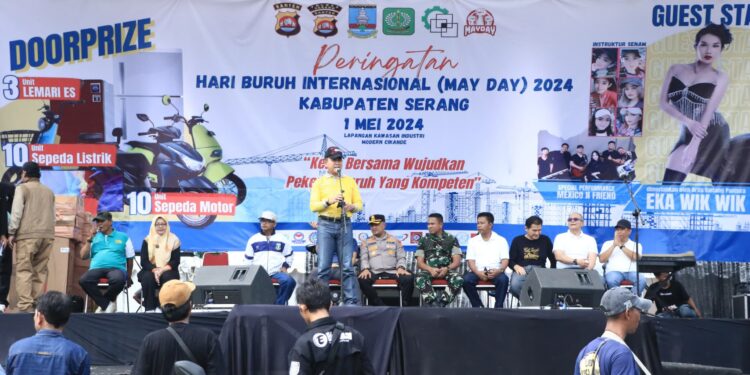 May Day 2024, Sekda Ajak Buruh Jaga Investasi di Kabupaten Serang