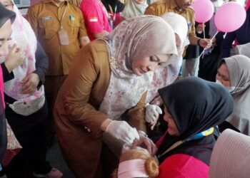 Hadiri Launching PID, Bupati Irna: Pemberian Imunisasi Lengkap Cara Efektif Cegah Anak dari Penyakit
