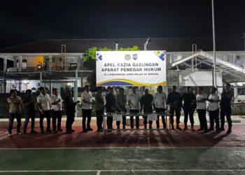 TINGKATKAN KEAMANAN, LAPAS SERANG GELAR RAZIA GABUNGAN